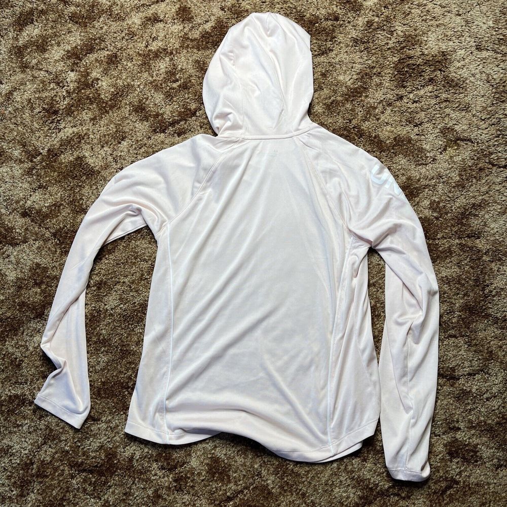 Under Armour Hoodie Womens Large Drawstring Pullover Sweatshirt Pink Long Sleeve - Picture 11 of 11